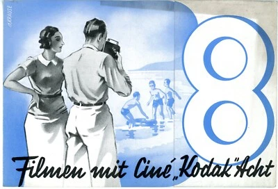 Prospekt CINE KODAK ACHT Mod. 20 Filmkamera Broschüre Kodaskope Mod. 40 (Y4972 - Bild 1 von 3