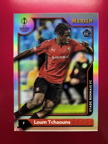 2021-22 Topps Merlin LOUM TCHAOUNA Silver Refractor RC, Stade Rennais 👀🇫🇷⚽️🔥