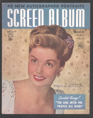 MAG: Screen Album #33 Winter 1946-Dell-Esther Williams-Pix-star bios-June All...