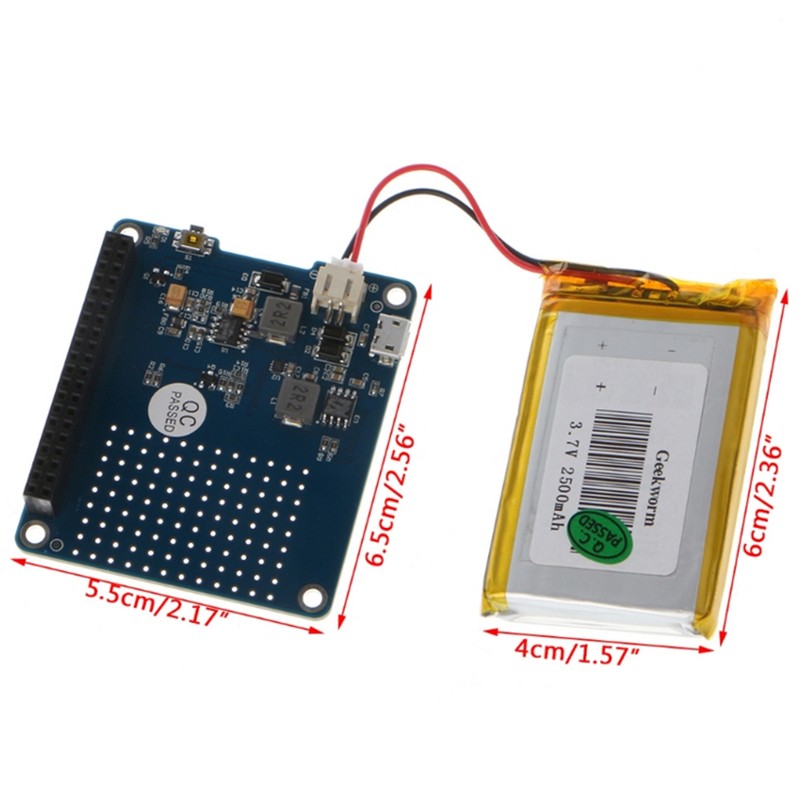 Raspberry Pi Power Source UPS HAT  Battery  Raspberry Pi 3 Model B/2B/B+ US