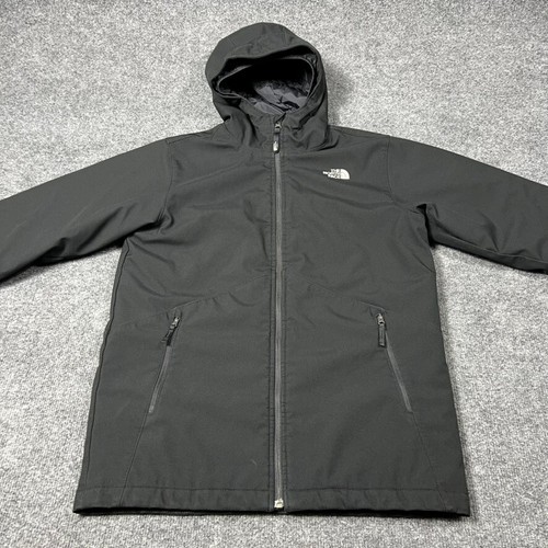 NORTH FACE Jacket Youth Kid Boys XL 18-20 Black Windwall Fleece Lined Hiking - Picture 2 of 17