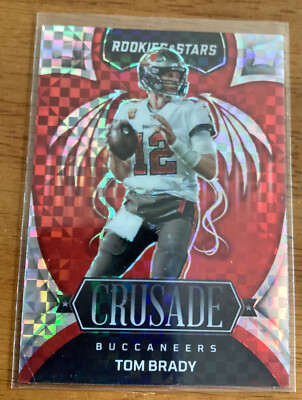 TOM BRADY Rookies And Stars RED PLAID Prizm Crusade