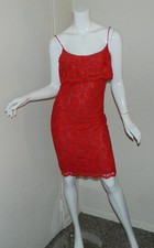 Women Vintage Joan Leslie Elegant Cocktail Evening Clubwear Party Red Dress 6