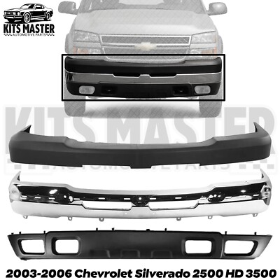 Front Bumper Chrome Kit For 2003-2006 Chevrolet Silverado 2500HD 3500