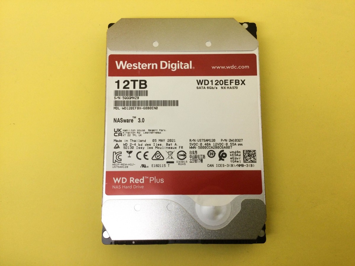 【即発送】WD RedPlus 12TB WD120EFBX 未使用 NAS向け Amazon | Western Digital ウエスタンデジタル WD Red Plus 内蔵