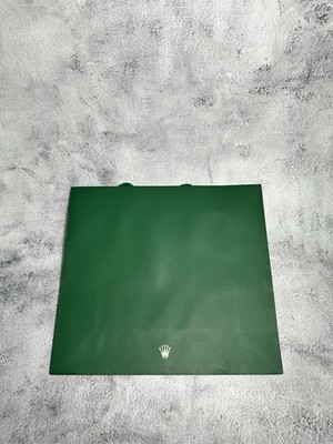 Rolex Authentic Large Size Green  Paper Shopping Bag Crown Logo EUC 