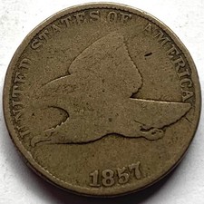 USA US UNITED STATES 1 CENT 1857 Flying Eagle Penny 1857