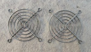 PAIR Chrome PC Computer 3" Fan Grills Finger Guards Protection