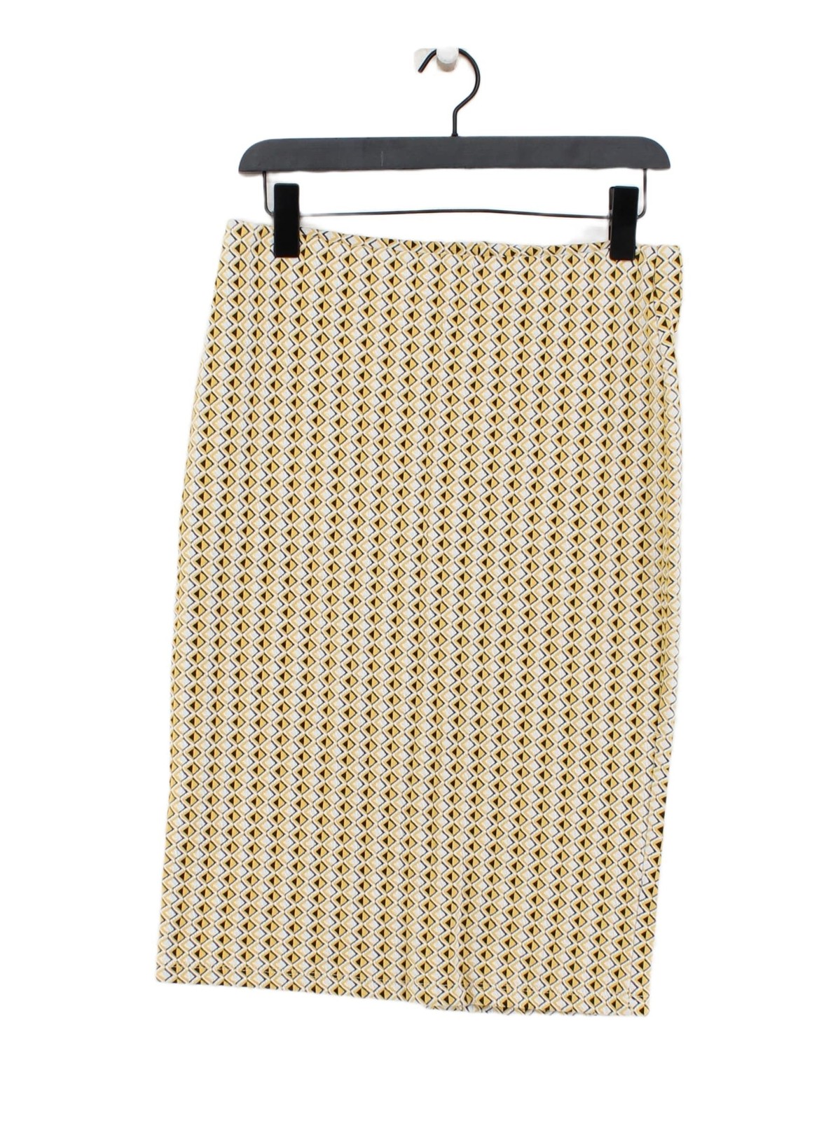 ZARA 자라 여성용 미디 스커트 L 옐로우 100% 기타 미디 스트레이트 & 펜슬