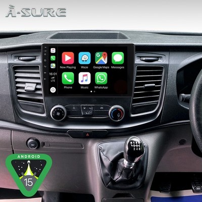 2+32G Android 14 CarPlay Autoradio GPS Für 1 Din Ford Transit Custom 2018-2023