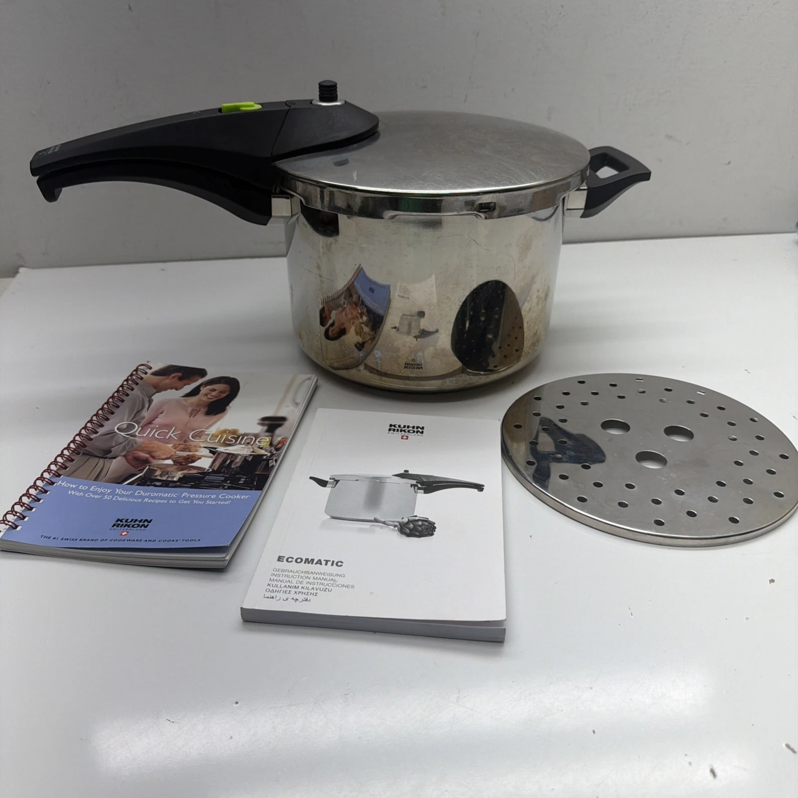 KUHN RIKON Ecomatic Stove Top Pressure Cooker 6 L Manual And Cookbook Incuded