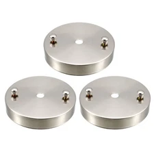 Retro Ceiling Light Plate Base Chassis Disc Pendant Nickel 97mm x 20mm 3pcs