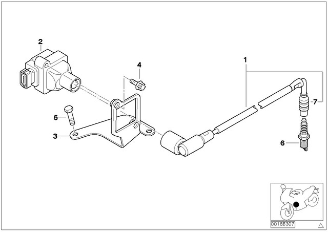 Genuine BMW-Motorrad Spark Plug 12122343144