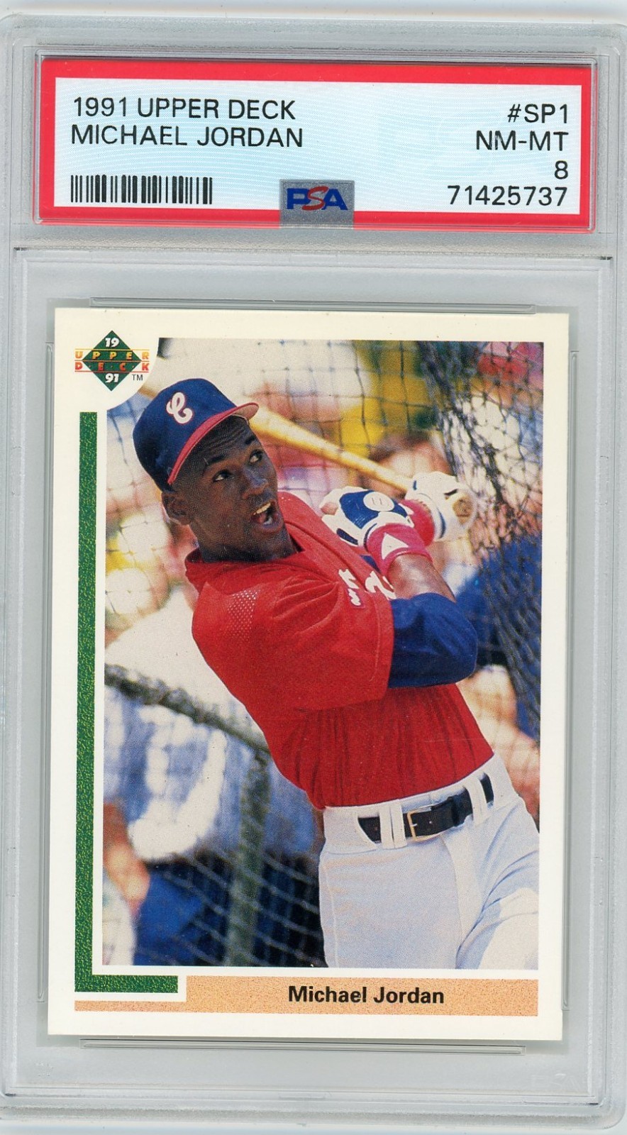 1991 UPPER DECK #SP1 MICHAEL JORDAN PSA 8