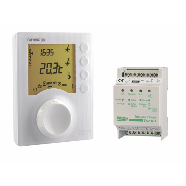 CALYBOX 230 DELTA DORE 6050392 thermostat programmateur et gestionnaire fil pilote 2 zones