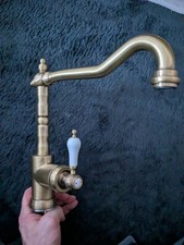 Kitchen Sink Brushed Gold Mixer Tap Exdisplay Unused Check Pictures On Tap Neck