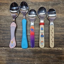Vintage Walt Disney Aladdin Cinderella Paddington Spoon Stainless Plastic Taiwan