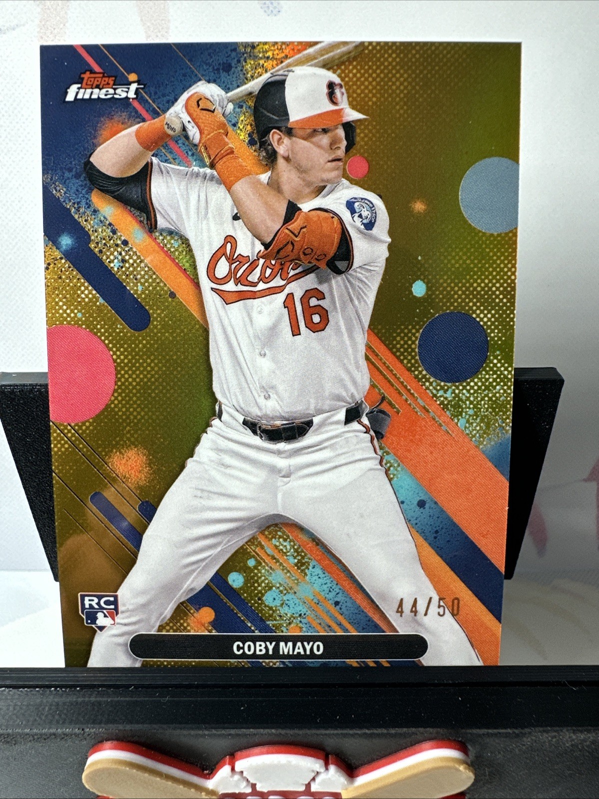 2025 Topps Finest #26 Coby Mayo RC Common Gold Refractor /50 Baltimore Orioles