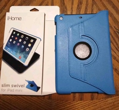 iHome Slim Swivel Folio For iPad Mini Sleep/Wake Technology Color Teal Blue New