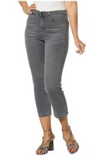 DG2 by Diane Gilman Women's Virtual Stretch Denim Crop Jean Gray