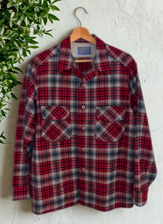 Pendleton Board Shirt Jacket Shacket Red Plaid Wo… - image 8
