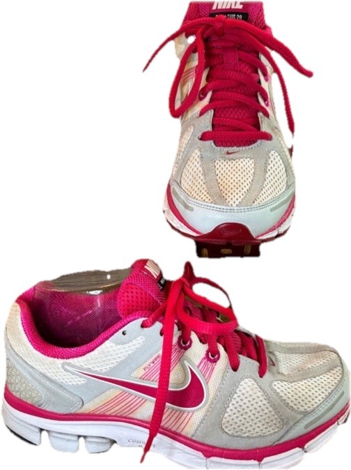 Nike Women's Air Pegasus 28 Hot Pink White Gray Running Shoe / Sz 8 thumbnail 2