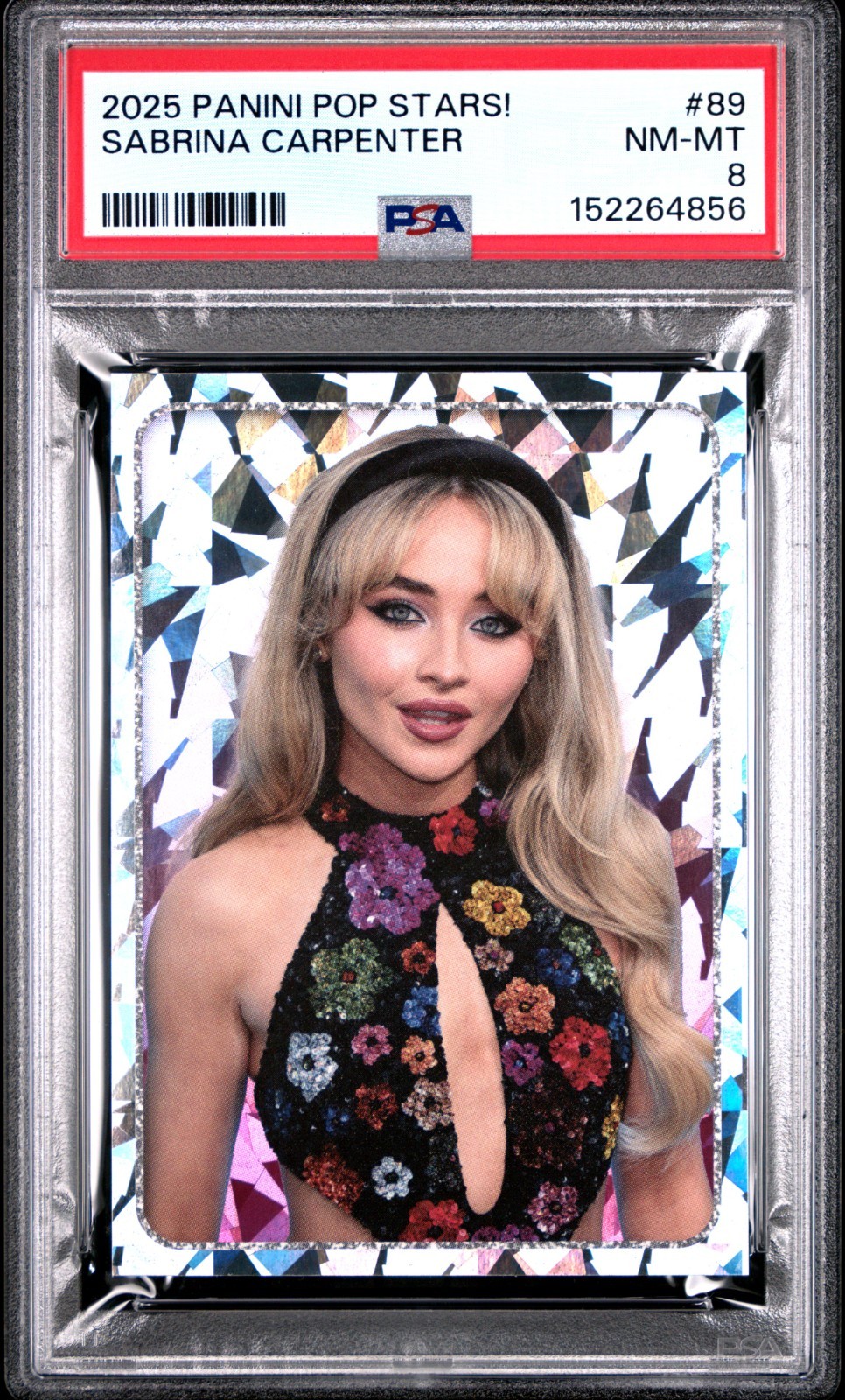 2025 PANINI POP STARS! #89 SABRINA CARPENTER PSA 8 NM-MT