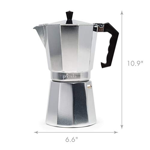  Classic Stovetop Espresso and Coffee Maker, Moka Pot for Italian 12 Cup Silver