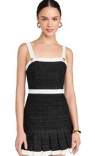 Alice + Olivia Women's Clarine Square Pleated Mini Dress,6