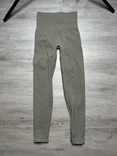 Gymshark Women's High-Waisted Dusty Olive Leggings Medium