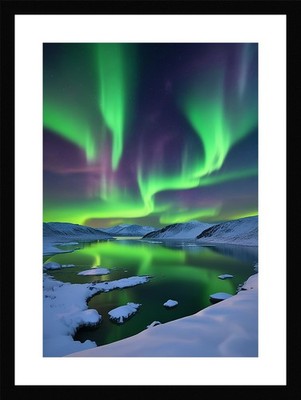Epic Northern Lights Framed Wall Art Poster Canvas Print Picture