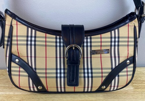 Vintage Burberry London Nova Check Plaid Canvass Shoulder Bag - Picture 3 of 17