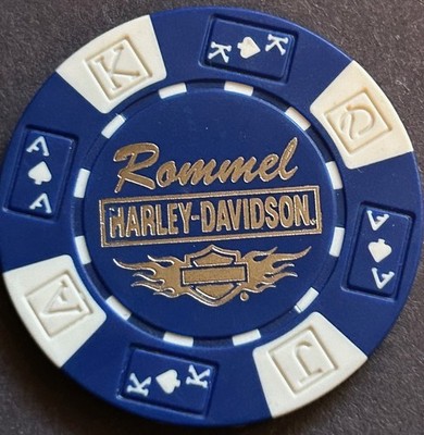 Harley Davidson A/K/Q/J Poker Chip Rommel HD in New Castle, Delaware ...