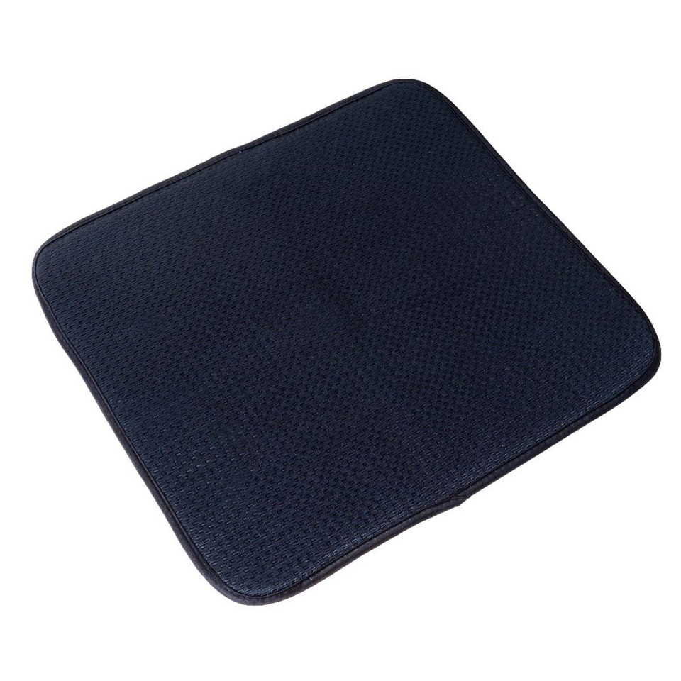 Reusable Black Dish Drying Mat Absorbent Heat Resistant Table Mat Non ...