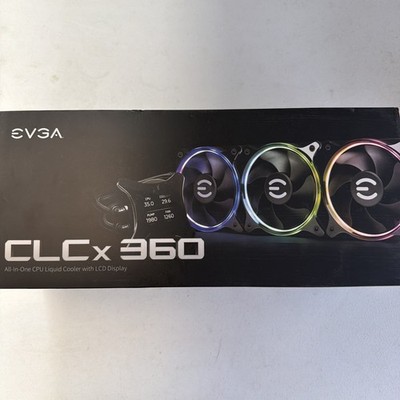 EVGA CLCx 360 All-in-One Liquid CPU Cooler LCD Display ARGB Fans Intel AMD__MNL