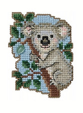 MILL HILL GLASS BEAD Ornament KIT Beaded Cross Stitch KOALA Bear