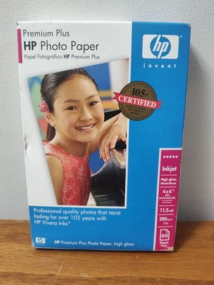 HP PREMIUM PLUS Photo Paper 11x17 HIGH GLOSS 50 Sheets Inkjet 11.5 mil Open Box