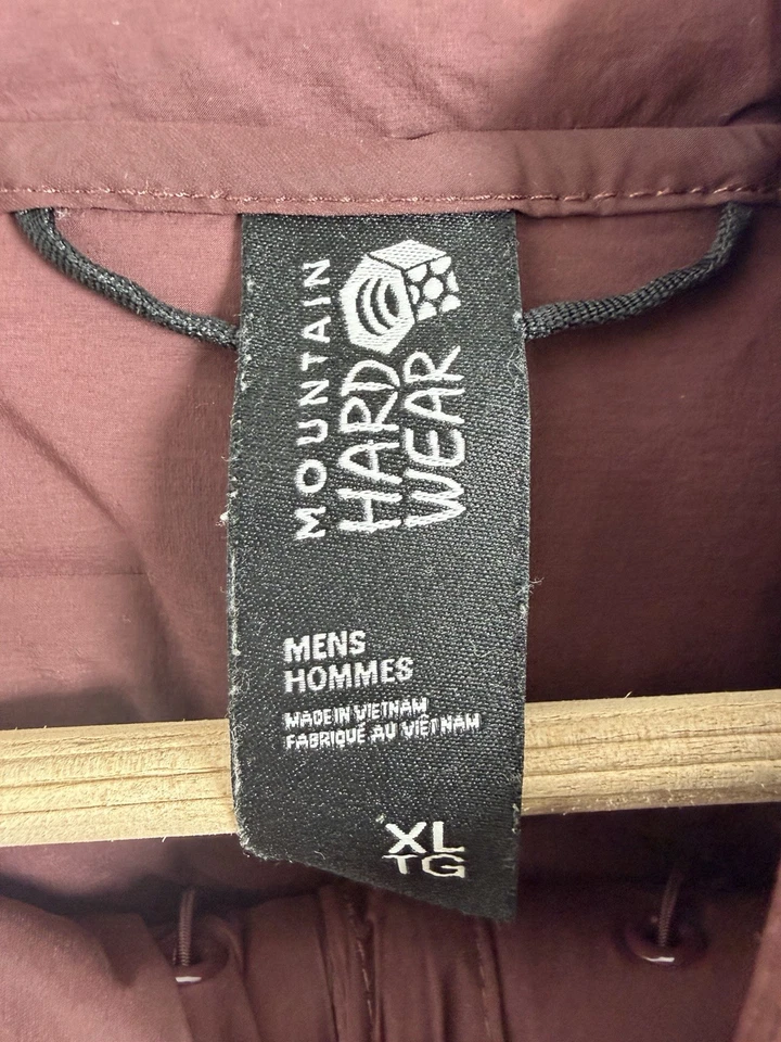 Mountain Hardwear Maroon Stretchdown Hoody 700 Fill Down Jacket Men’s XL $320 - Image 3 of 4