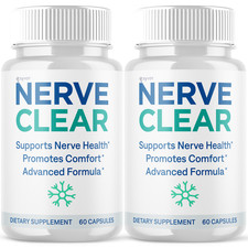  2 Pack Nerve Clear Nootropic All Natural Super Nerve Supplement 120 Capsules