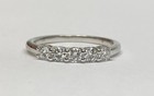 14K White Gold 5 Stone Round Lab Grown Diamond Half Eternity Band 2.2g size 6.75 — photo 9