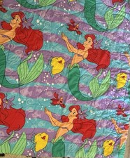 Disney's Little Mermaid Comforter Size Full Reversible 76  x86  