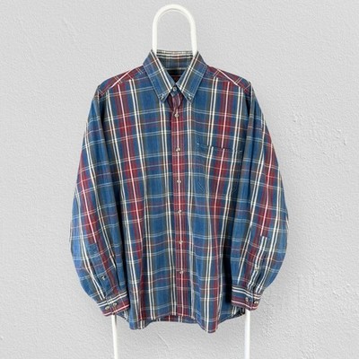 Vintage Kickers Check Shirt Long Sleeve Flannel Plaid Tartan Mens Medium
