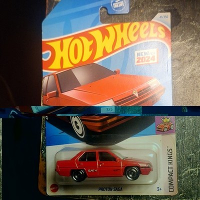Hot Wheels 1:64 Proton Saga 1985 Compact Kings Diecast Car Red 2024