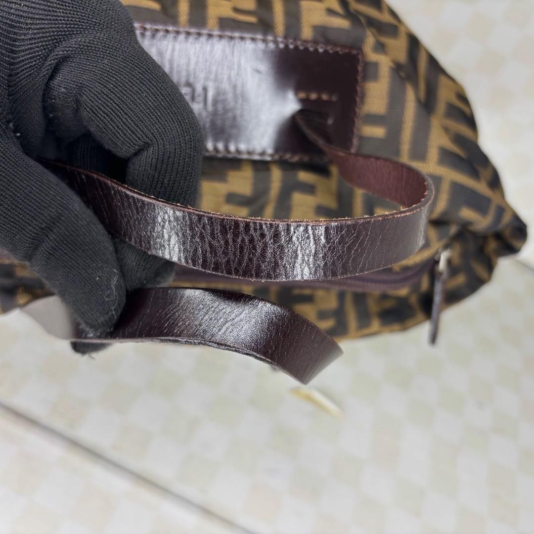 FENDI Zucca Tote Bag in Brown Canvas Leather Women's One-Shoulder Signature thumbnail 5