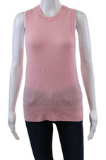 Hill House Womens Merino Wool Sleeveless Halter Neckline Sweater Pink Size XS