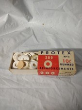 Protex No 2 Gummed Reinforcements Advertising Box -Full, 1940s, Vintage