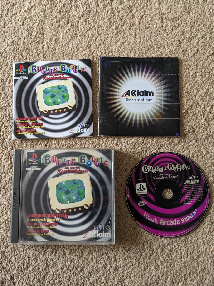 PLAYSTATION PS1 BUBBLE Bobble Also Featuring Rainbow Islands [PAL (Fr