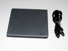 LG Slim Portable DVD Writer External Drive GP65NS60 Silver With Cable TESTED