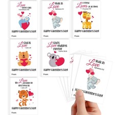 60 Pcs Mini Valentines Bible Verse Cards Inspirational Religious Greeting Car...
