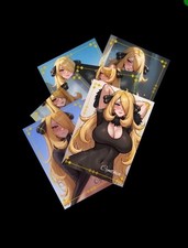 Pokemon Cynthia Waifu Goddess Anime Girl Full Art Photo Card Doujin Doujinshi